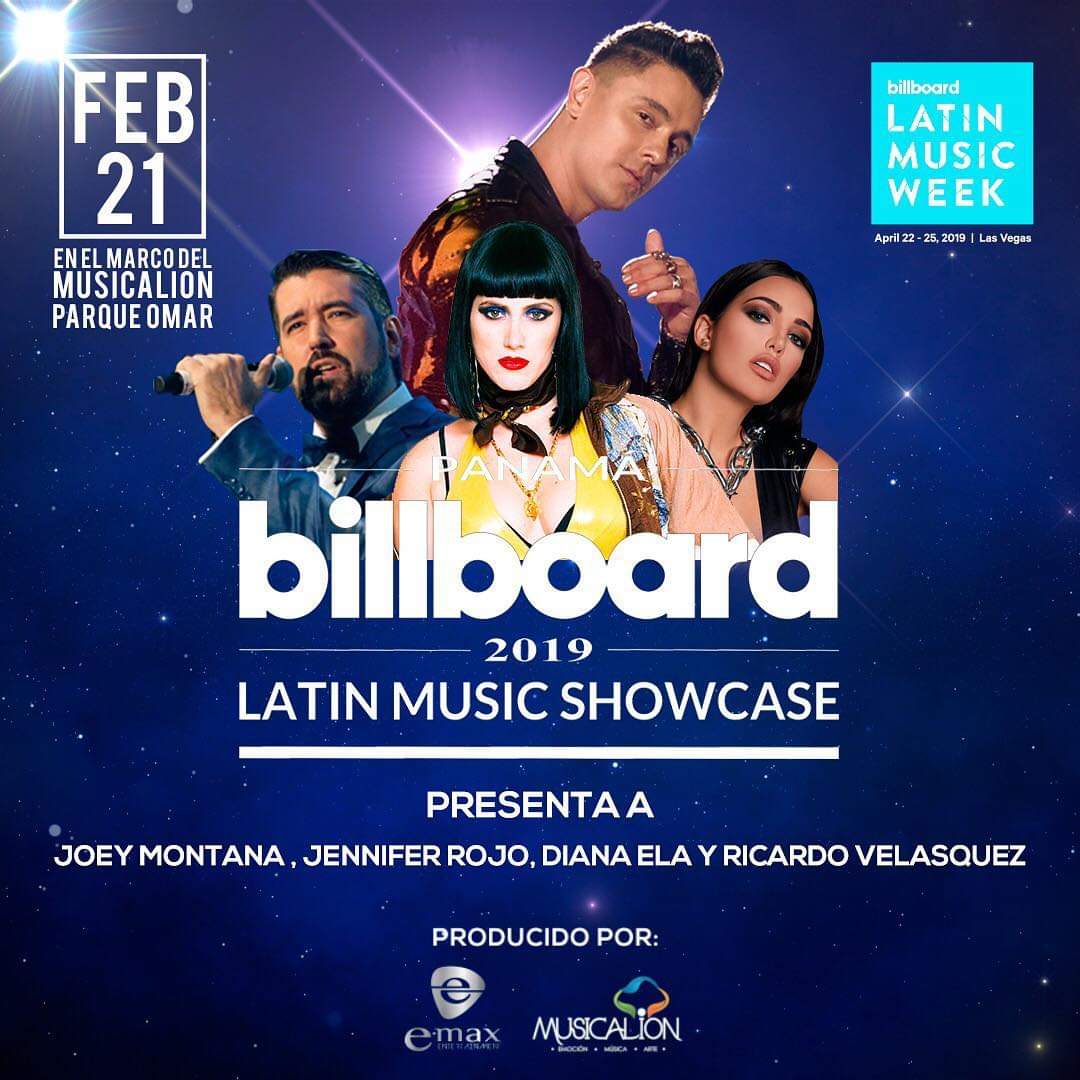 Cartel de los Billboard Latin Music Showcase. | Fuente: Ministerio de Cultura de Panamá