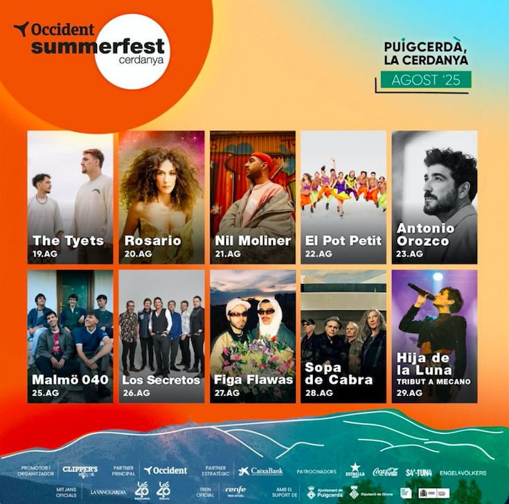 Cartel Promocional De Occident Summerfest La Cerdanya / Fuente: @Occidentsummerfest (Instagram)