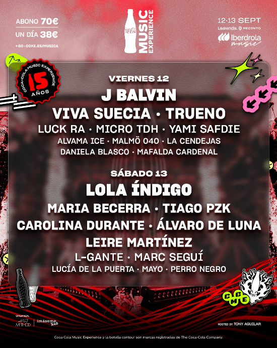Cartel Promocional Del Coca-Cola Music Experience 2025 / Fuente: @cocacola_esp (Instagram)